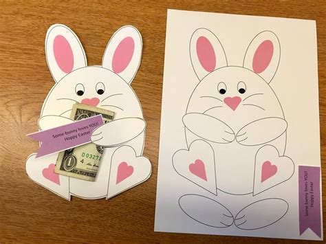 Hoppy Easter Every Bunny Easter Card Holds Money Or T Card In Paws