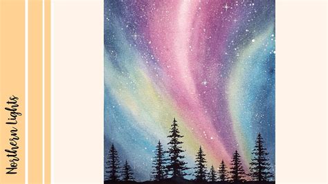 Northern Lights Aurora Borealis Watercolor Painting Youtube