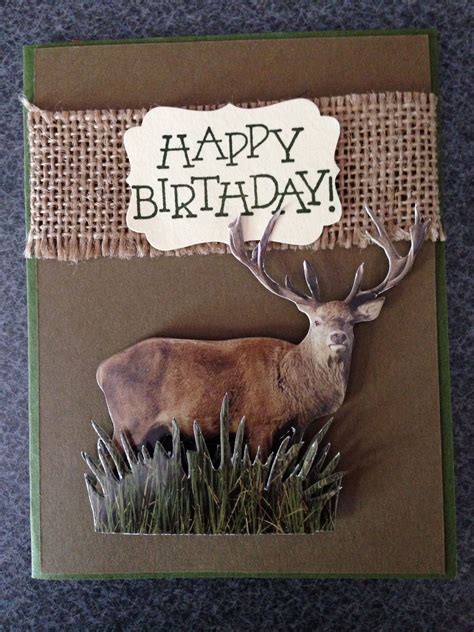 Birthday Card For A Hunter Masculine Birthday Cards Creative Cards