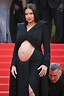 Pregnant Adriana Lima Shows Off Bare Bump in Cut Out Dress at Cannes