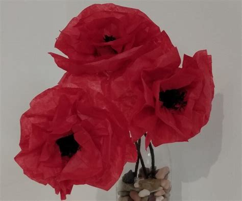 Tissue Paper Poppies 7 Steps With Pictures Instructables