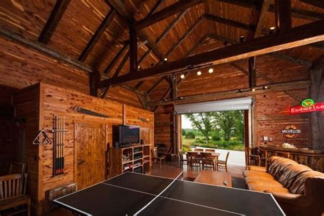 Pole Barn Man Cave With A Pool Table And Foosball 1000 In 2020