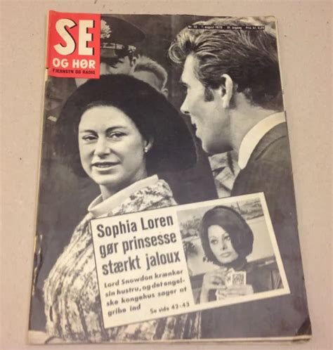 Princess Margaret Lord Snowdon Sophia Loren Scandal Vintage Danish