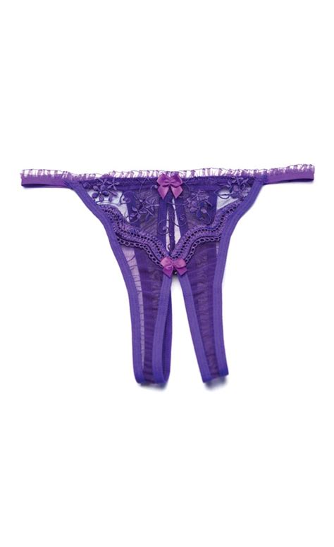Scalloped Embroidery Crotchless Panty Spicylegs Com