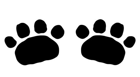 Panda Footprint Silhouette 12612363 Vector Art At Vecteezy