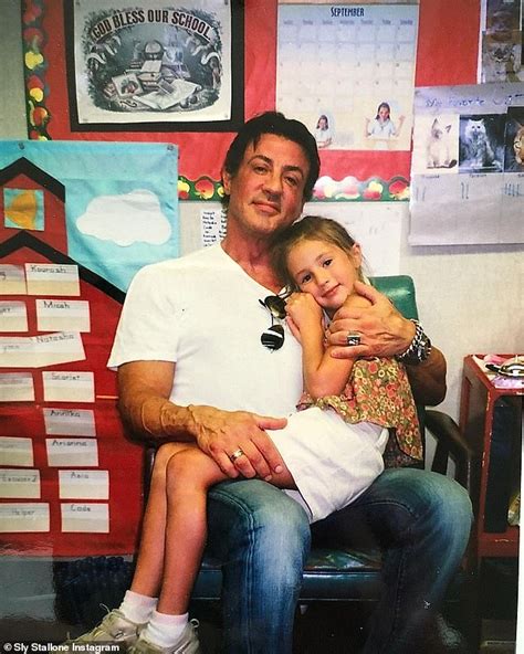 Sylvester Stallone Sports All Black To Celebrate His Daughters