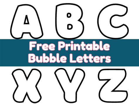 Free Printable Bubble Letters Bubble Alphabet A Z Money Minded Mom