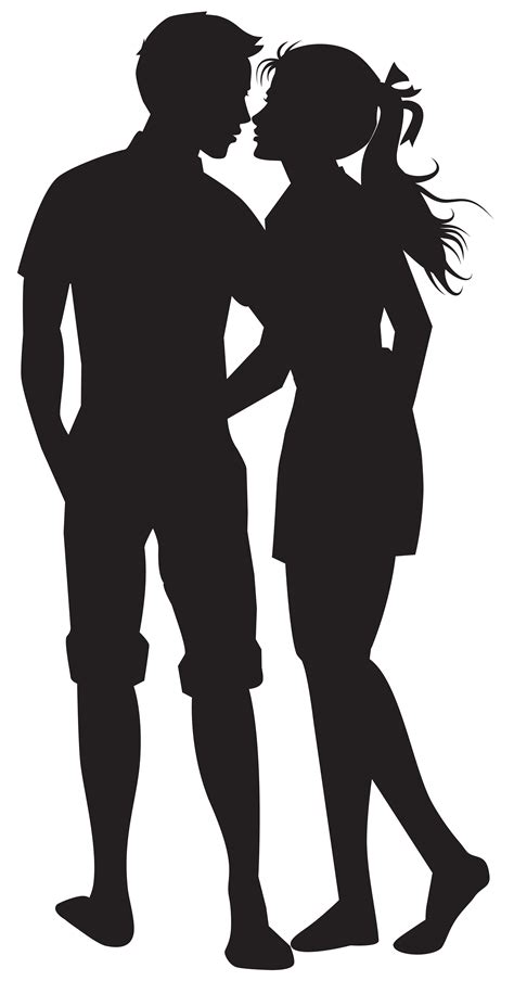 Couple Png Silhouettes Clip Art Image Silueta De Novios Siluetas