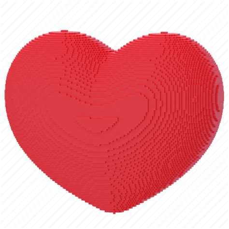 Voxel Heart Love Wedding Romance Health Romantic Icon Download