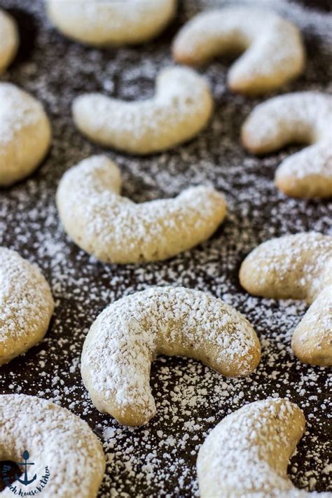 Christmas Cookies Almond Crescents Cookie Recipes Desserts