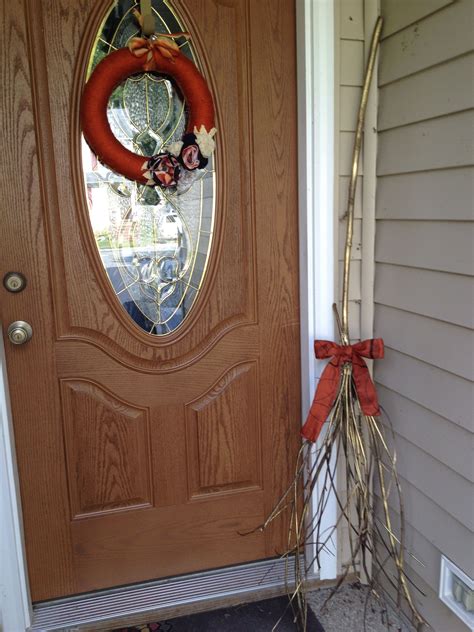 Diy Fall Decor Witches Broom Made From Sticks In The Yard Fall Front