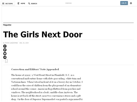 The Girls Next Door The New York Times