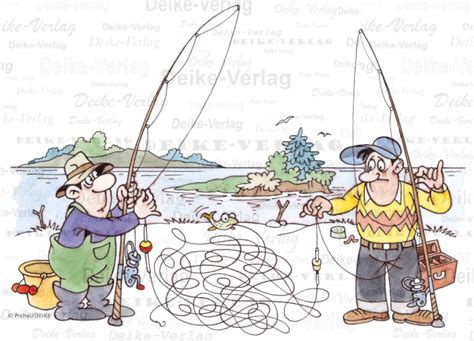 Die frage, ob die figur mit schwarzen oder weißen beinen gezeichnet und veröffentlicht werden dürfe, beschäftigte rechtsanwälte, einen landrat sowie einen bundestagsabgeordneten. Angler auf Fischsuche | Labyrinthe | Bilderrätsel | Rätsel ...
