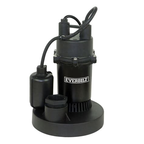 Everbilt 12 Hp Submersible Sump Pump With Tether Sba050bc The Home Depot