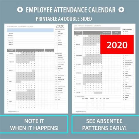 Free Employee Attendance Tracker 2020 2020 Attendance Tracker