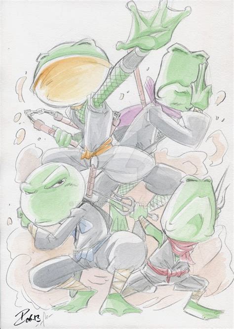 Watercolor Commission 4 Ninja Frogs From Rolqwir By Dekarogue On Deviantart