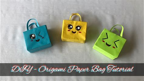 Origami Paper Bag Tutorial Cute And Easy Bag Origami Bag Creative