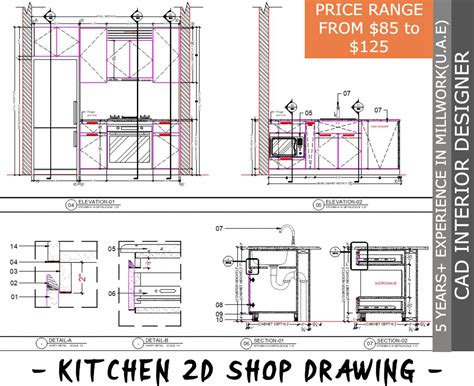 Kitchen Cabinet Section Drawing Things In The Kitchen
