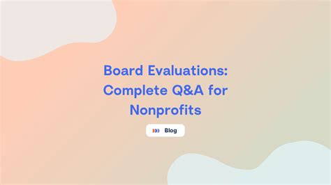 Board Evaluations Qanda Guide For Nonprofits