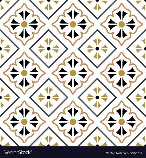 Tile Pattern Seamless Design Royalty Free Vector Image