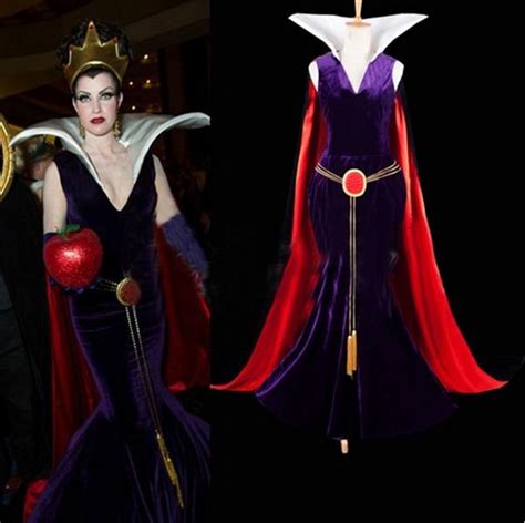 New Snow White Evil Queen Dress Costume Cosplay Stepmother Fancy Dress Cloak Cloak Costume