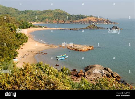 India Karnataka Gokarna Om Beach Stock Photo Alamy