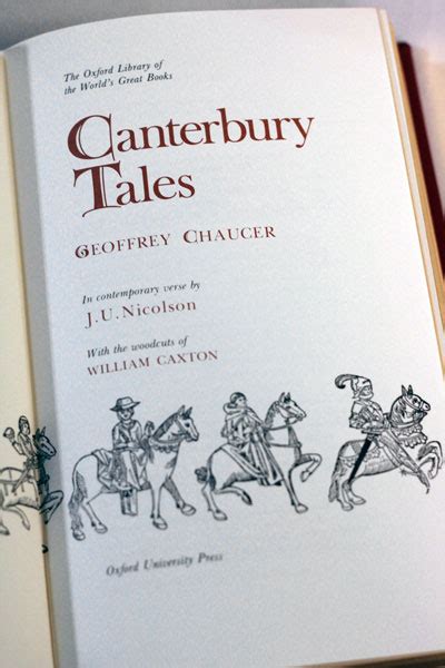 The Canterbury Tales Geoffrey Chaucer Gohd Books