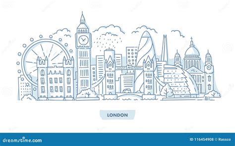 London City Cityscape Stock Vector Illustration Of Graphic 116454908