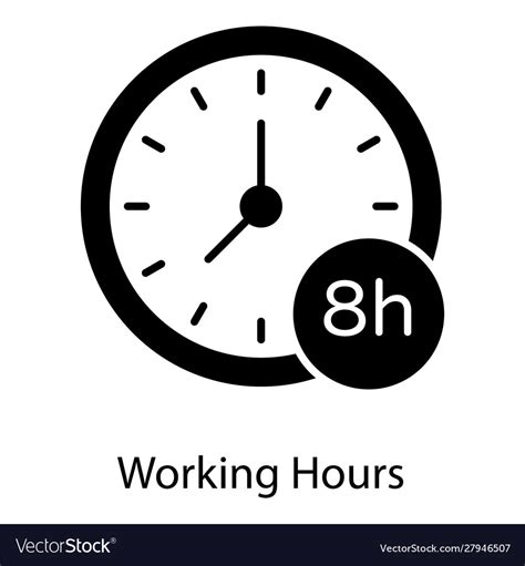 Working Hours Royalty Free Vector Image Vectorstock
