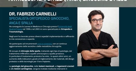 Miglior Chirurgo Ortopedico In Convenzione Dr Fabrizio Carnielli