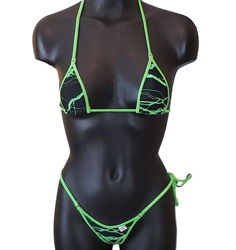 Xposed Skinz Bikinis X100 Vixen Thunderbolt Micro Bikini Lime