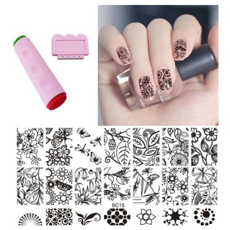 Flower Butterfly Pattern Nail Art Stamp Template Image Plate And Nail