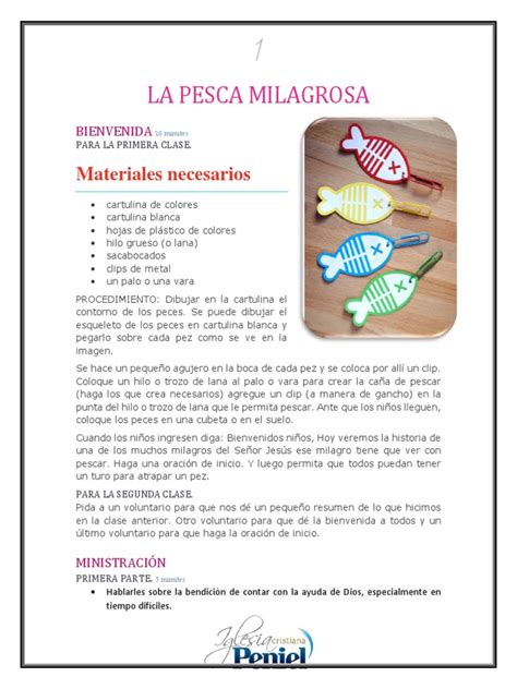 Lección 3 La Pesca Milagrosa Pdf San Pedro Jesús