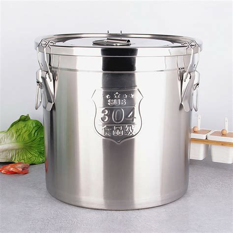 prep and savour airtight canister storage box 12l stainless steel cereal rice storage bucket