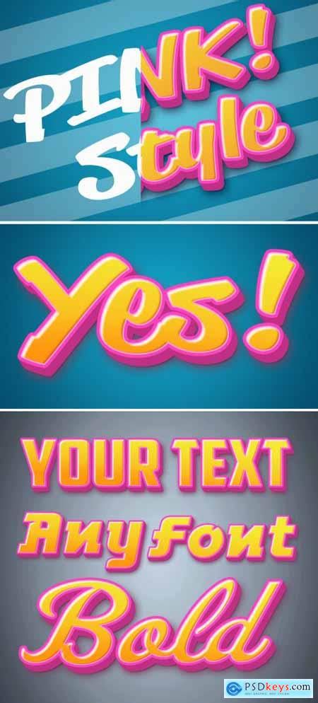 Pink Pop Text Style Mockup 393647635 Free Download Photoshop Vector