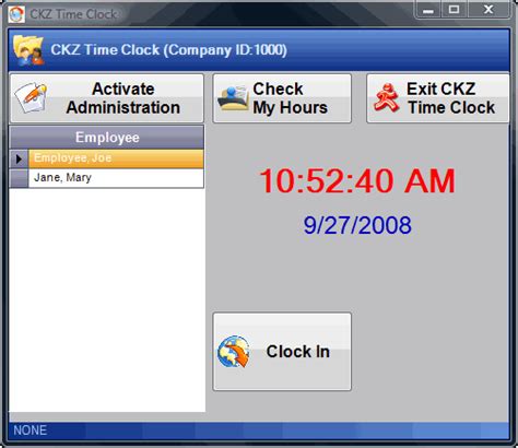 Ckz Time Clock Free Employee Time Clock Software