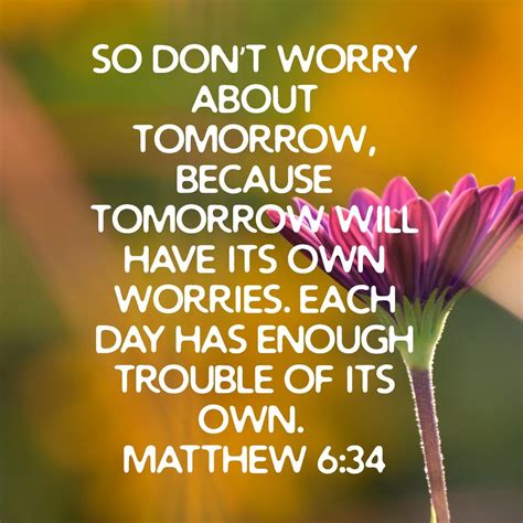 Bible Quotes About Worrying Inspiration