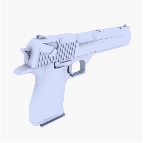3d Model Desert Eagle Low Poly Vr Ar Low Poly Cgtrader