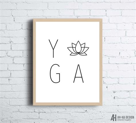 Yoga Lotus Illustrated Fitness Printable Wall Art Yogi Etsy Fitness