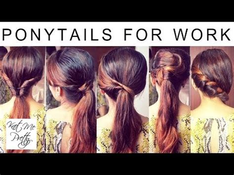 Straight hairstyles for long hair work best if it's amazingly shiny, so better use the best flat iron lightly style the hair off the neck and back to prevent the natural hair from reverting, meaning this is a sleek, straight ponytail on long hair. 5 Quick and Easy Ponytail Hairstyles For School,College ...