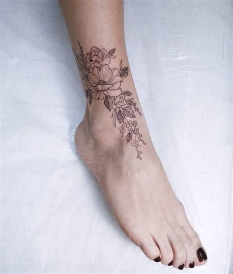 Update 63 Flower Anklet Tattoos Latest In Cdgdbentre