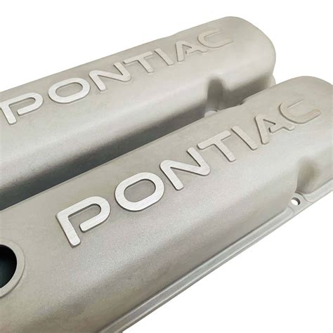 Pontiac As Cast Valve Covers Raised Letter Logo Die Cast Aluminum