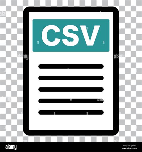 Csv File Icon With Transparent Background Editable Vector Stock Vector