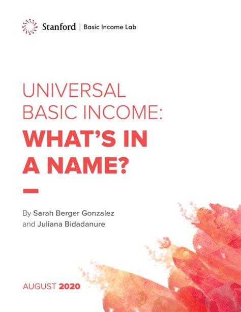 Universal Basic Income Whats In A Name The Stanford Basic Income Lab