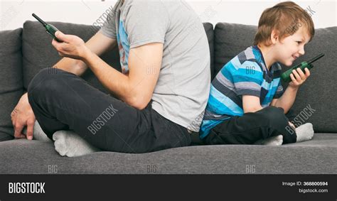 Dad Talking His Son By Image Photo Free Trial Bigstock