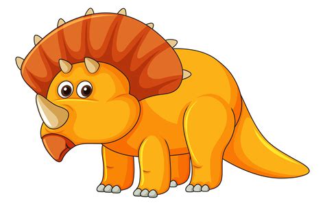 A Triceratops On White Background Download Free Vectors