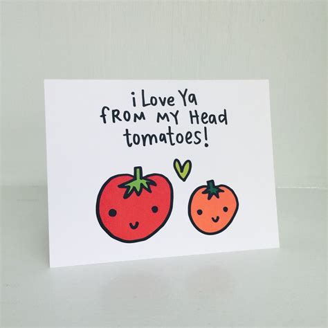 I Love You From My Head Tomatoes Greeting Card By Tiny Gang