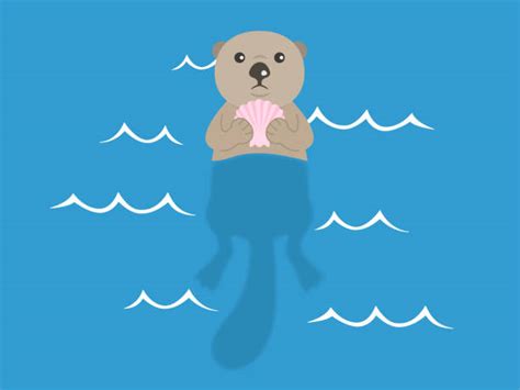 Sea Otters Floating Illustrations Royalty Free Vector Graphics And Clip