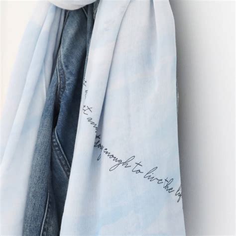 A scarf from her dress works free and floats behind her the way memories float behind the dead. Watercolour Sky Quote Scarf By Lisa Angel ...