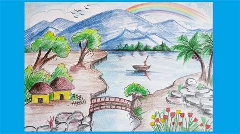 Scenery My Village Drawing Competition You Can Edit Any Of Drawings